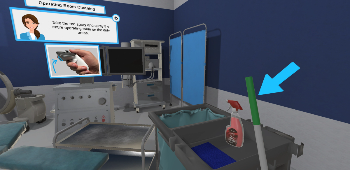 VR cleanroom training: practising the protocol step by step